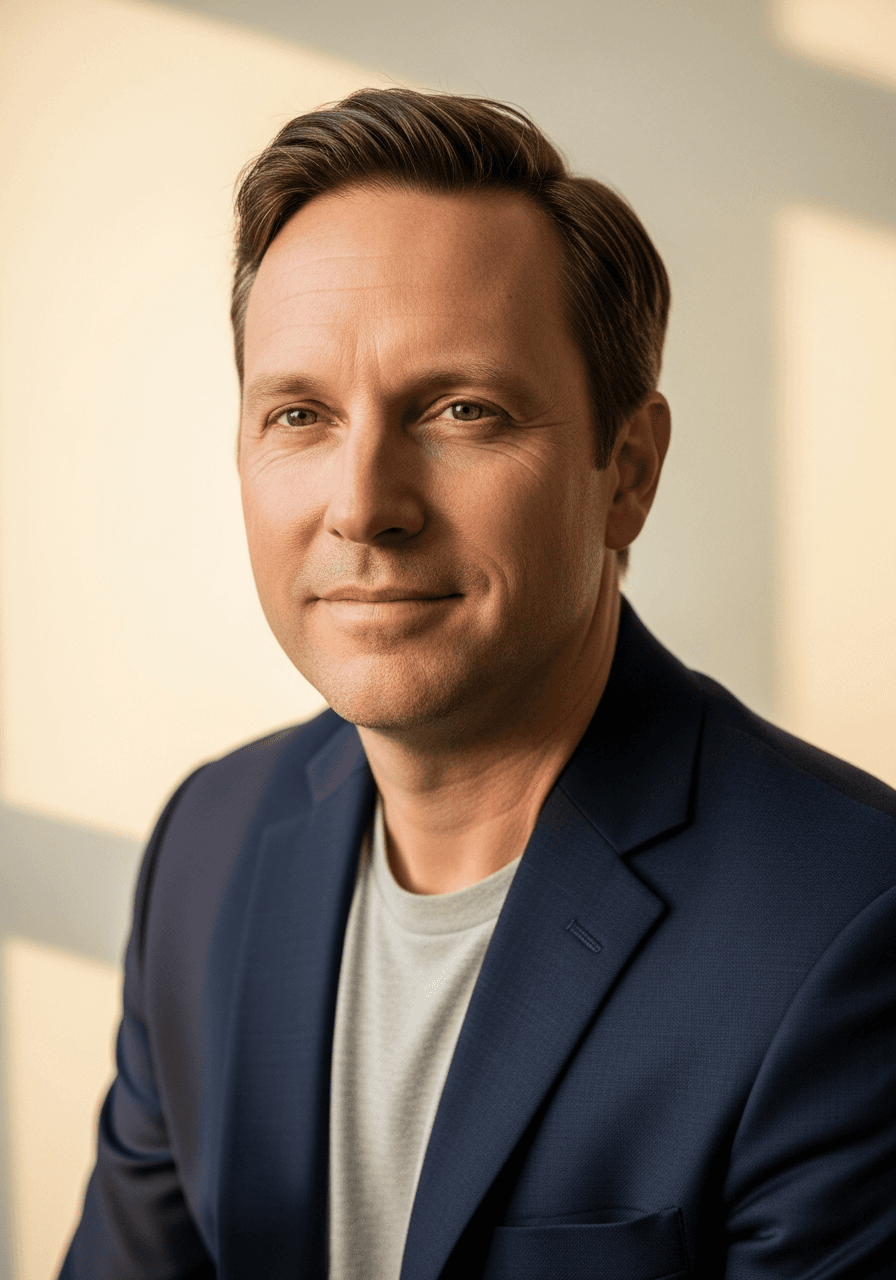 Business expert hosting a virtual summit