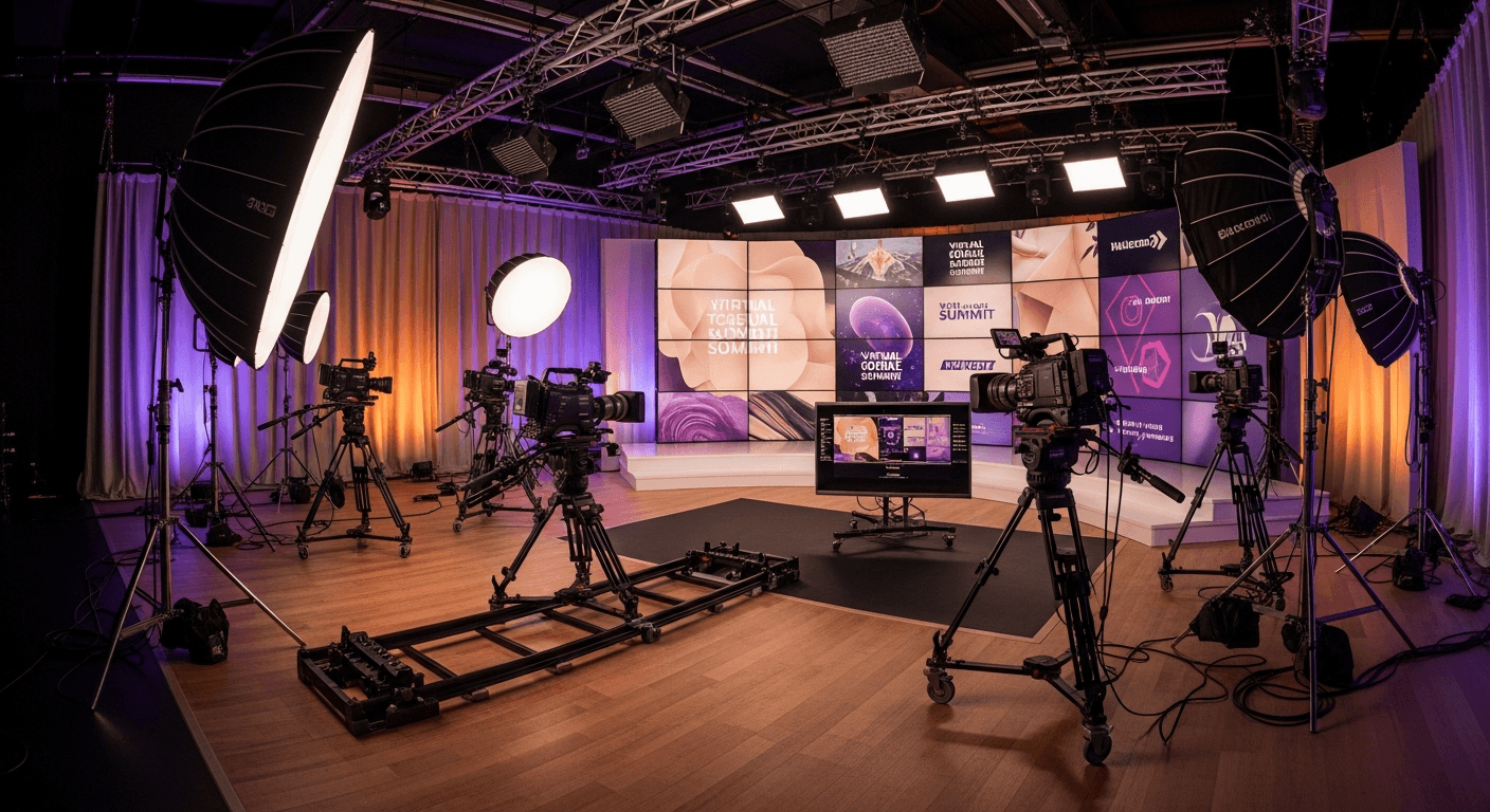 Professional virtual summit production studio